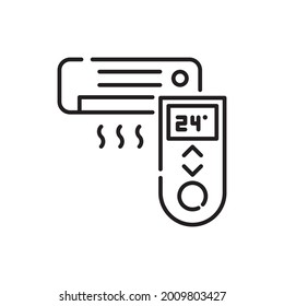 Remote control vector outline icon style illustration. EPS 10 file 