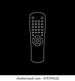 Remote control -  white vector icon