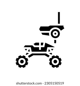 remote controlled toy child game play glyph icon vector. remote controlled toy child game play sign. isolated symbol illustration