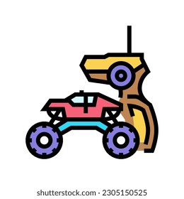 remote controlled toy child game play color icon vector. remote controlled toy child game play sign. isolated symbol illustration