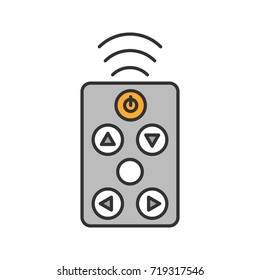 Remote controller color icon. Control panel. Isolated vector illustration