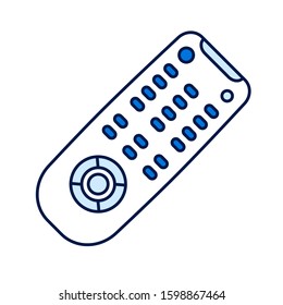 Remote controller color line icon. An electronic device used to operate another device from a distance. Channel switching. Pictogram for web page, mobile app, promo. Editable stroke.