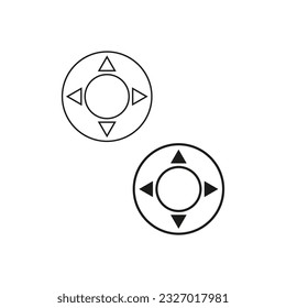 Remote controller dial. Knob, joystick icon set. Vector illustration. EPS 10.