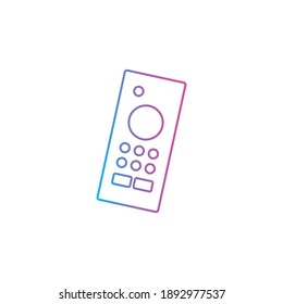 remote controller outline line style icon for wireless smart tv device vector illustration