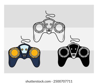 Remote Controller, Remote Controller Silhouette, Gamer, Game Controller, Game Vector