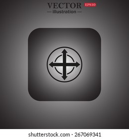 Remote controller's dial, knob, joystick template, web icon. vector design