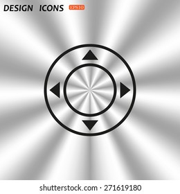 Remote controller's dial, knob, joystick template. icon. vector design