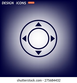 Remote controller's dial, knob, joystick template. icon. vector design