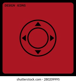 Remote controller's dial, knob, joystick template. icon. vector design. Flat design style 