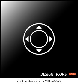 Remote controller's dial, knob, joystick template. icon. vector design
