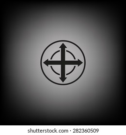 Remote controller's dial, knob, joystick template. icon. vector design