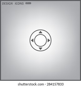 Remote controller's dial, knob, joystick template. icon. vector design