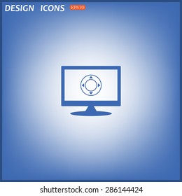Remote controller's dial, knob, joystick template. icon. vector design
