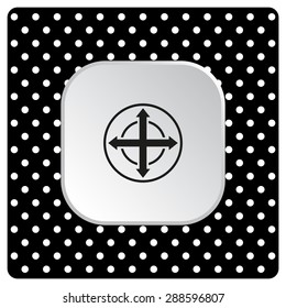Remote controller's dial, knob, joystick template. icon. vector design