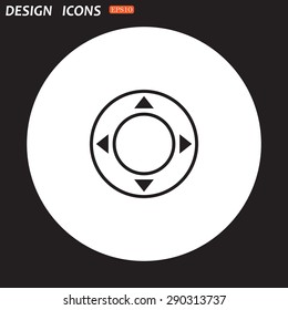 Remote controller's dial, knob, joystick template. icon. vector design