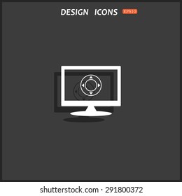 Remote controller's dial, knob, joystick template. icon. vector design