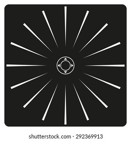 Remote controller's dial, knob, joystick template. icon. vector design
