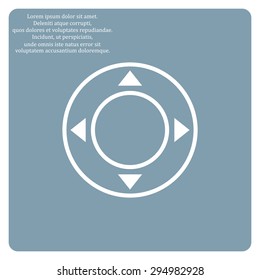Remote controller's dial, knob, joystick template. icon. vector design