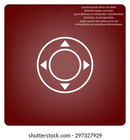 Remote controller's dial, knob, joystick template. icon. vector design
