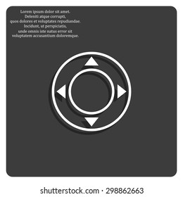 Remote controller's dial, knob, joystick template. icon. vector design