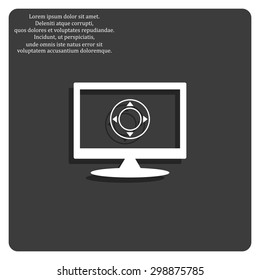 Remote controller's dial, knob, joystick template. icon. vector design