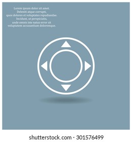 Remote controller's dial, knob, joystick template. icon. vector design