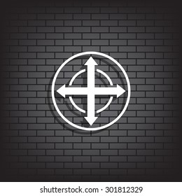 Remote controller's dial, knob, joystick template. icon. vector design