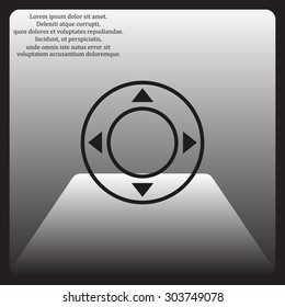 Remote controller's dial, knob, joystick template. icon. vector design