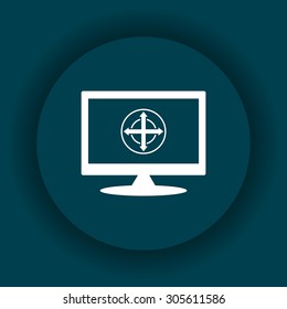 Remote controller's dial, knob, joystick template. icon. vector design