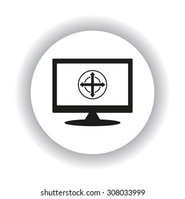 Remote controller's dial, knob, joystick template. icon. vector design