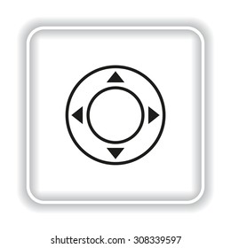 Remote controller's dial, knob, joystick template. icon. vector design