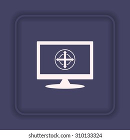 Remote controller's dial, knob, joystick template. icon. vector design