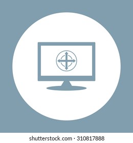 Remote controller's dial, knob, joystick template. icon. vector design