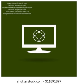 Remote controller's dial, knob, joystick template. icon. vector design