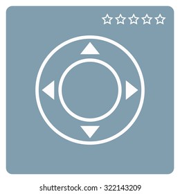 Remote controller's dial, knob, joystick template. icon. vector design