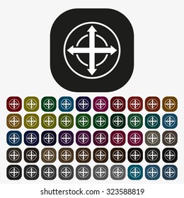 Remote controller's dial, knob, joystick template. icon. vector designv