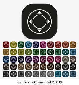 Remote controller's dial, knob, joystick template. icon. vector design