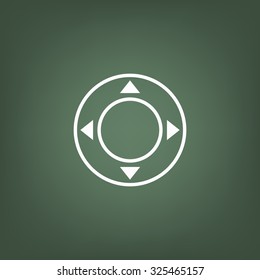 Remote controller's dial, knob, joystick template. icon. vector design