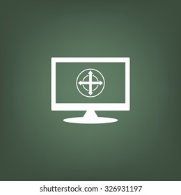 Remote controller's dial, knob, joystick template. icon. vector design