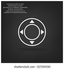 Remote controller's dial, knob, joystick template. icon. vector design