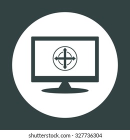 Remote controller's dial, knob, joystick template. icon. vector design