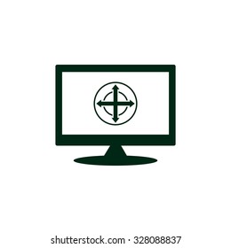Remote controller's dial, knob, joystick template. icon. vector design