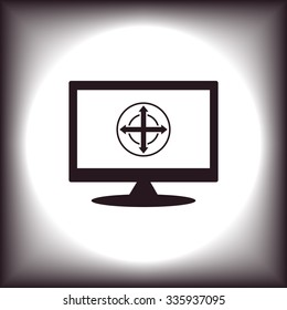 Remote controller's dial, knob, joystick template. icon. vector design