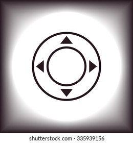 Remote controller's dial, knob, joystick template. icon. vector design