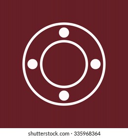 Remote controller's dial, knob, joystick template. icon. vector design