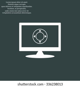 Remote controller's dial, knob, joystick template. icon. vector design