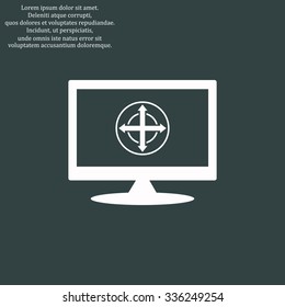 Remote controller's dial, knob, joystick template. icon. vector design