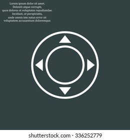 Remote controller's dial, knob, joystick template. icon. vector design