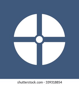 Remote controller's dial, knob, joystick icon