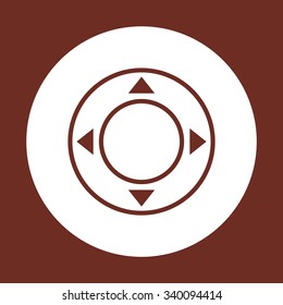 Remote controller's dial, knob, joystick template. icon. vector design